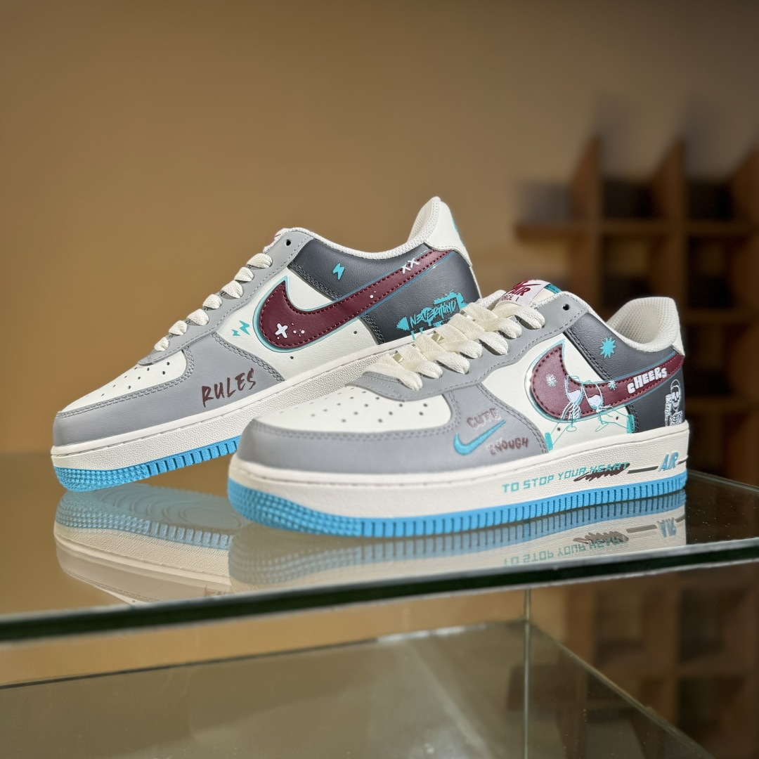 Nike Air Force 1'07 Low ”Stop Drinking” 戒酒骷髅 空军一号低帮休闲运动板鞋 LJ2288-666