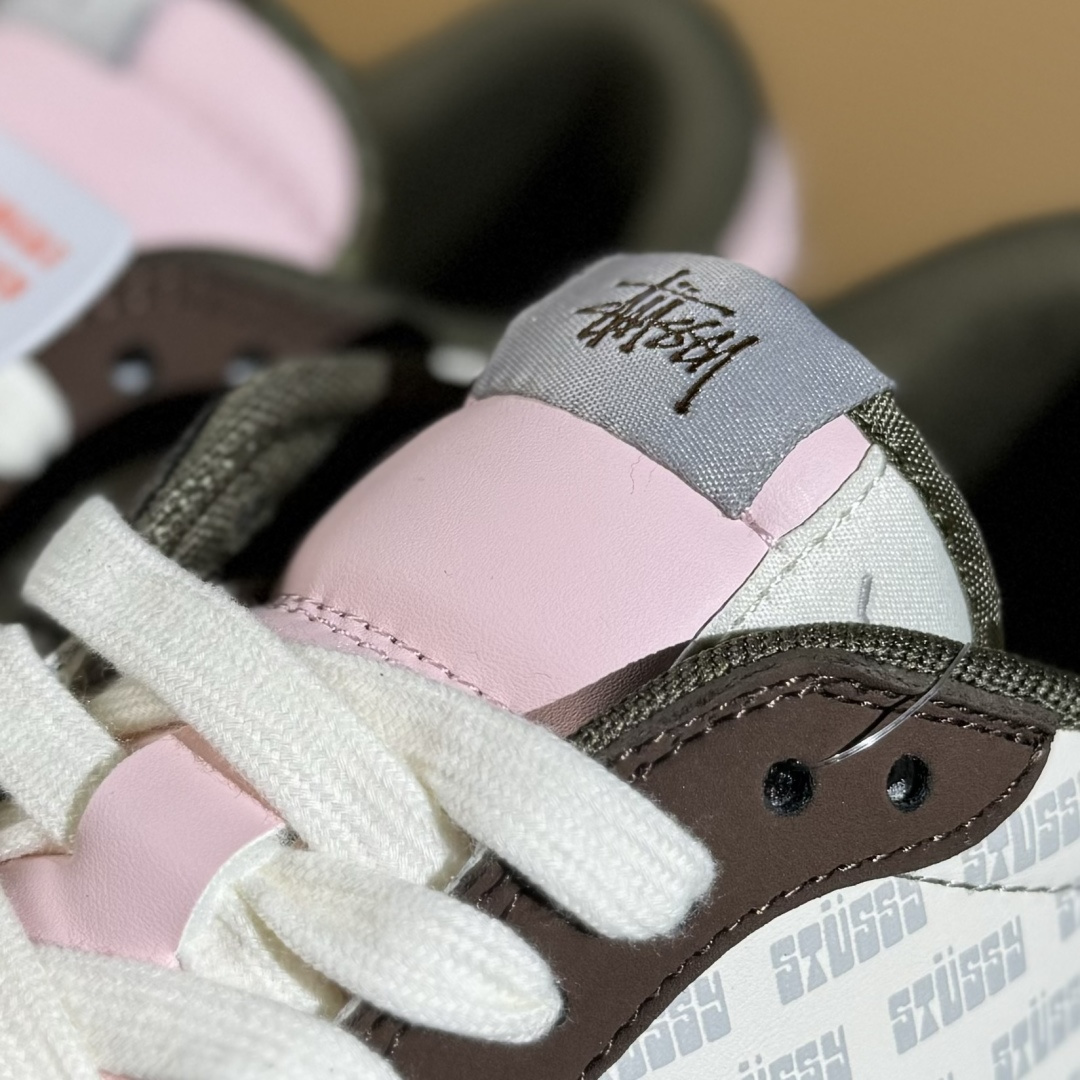 Travis Scott x Nike Air Jordan 1 Low x Stussy Air Jordan 1 Low 反转灰白小勾倒钩 XD0798-303