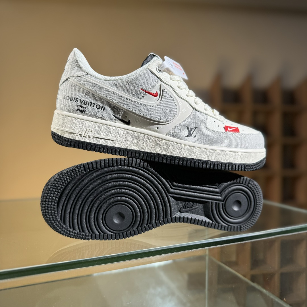 Nike Air Force 1'07 Low LV联名 灰牛仔双勾 空军一号低帮休闲板鞋 YX5066-343