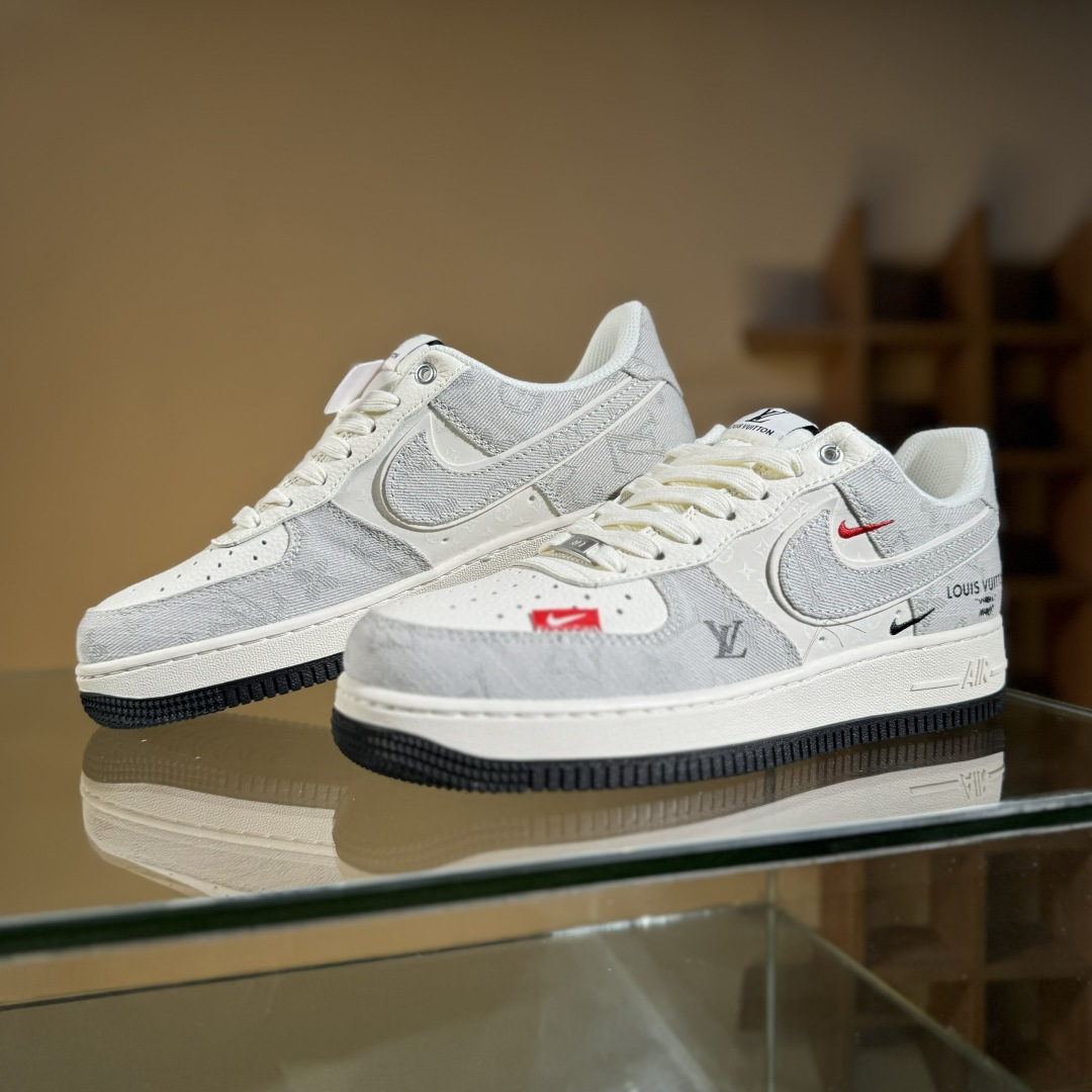 Nike Air Force 1'07 Low LV联名 灰牛仔双勾 空军一号低帮休闲板鞋 YX5066-343
