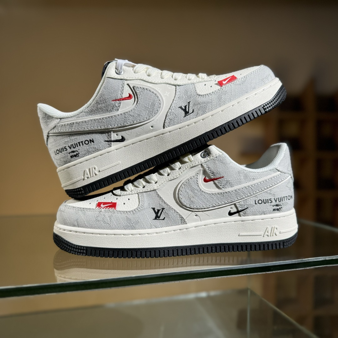 Nike Air Force 1'07 Low LV联名 灰牛仔双勾 空军一号低帮休闲板鞋 YX5066-343