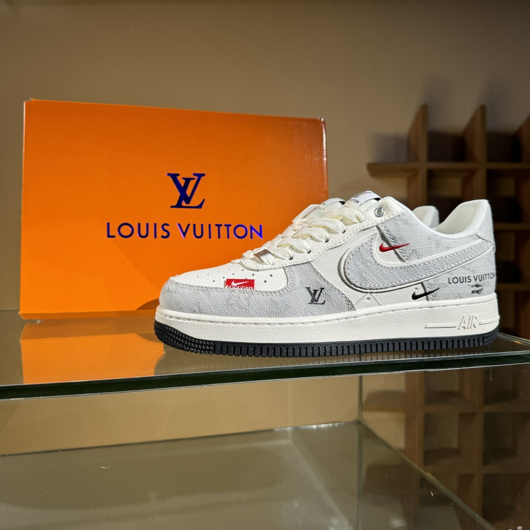 Nike Air Force 1'07 Low LV联名 灰牛仔双勾 空军一号低帮休闲板鞋 YX5066-343
