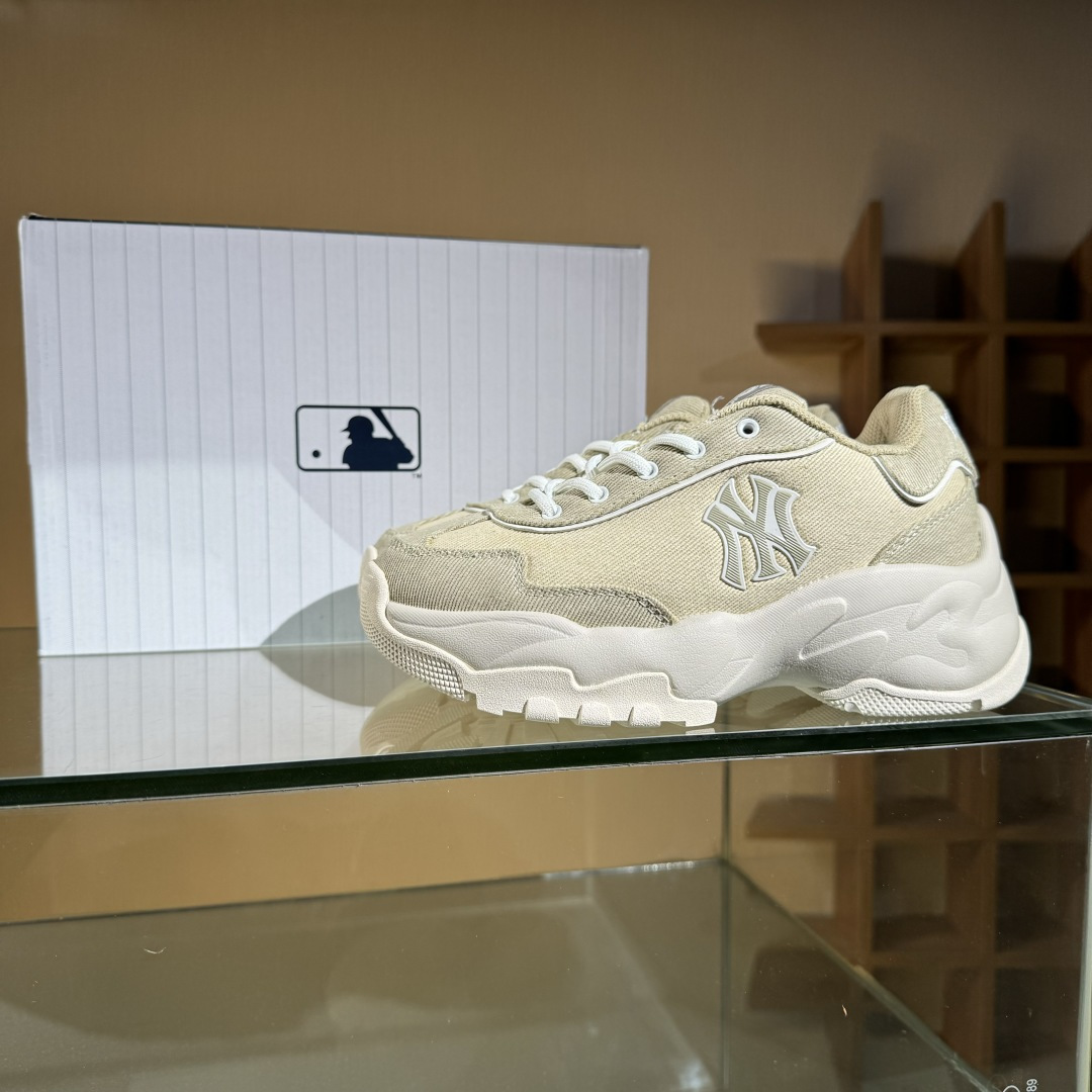 160 MLB 复古风格美国职业棒球大联盟 Bigball Chunky DENIM 系列 复古增高休闲老爹鞋 3ASHD075N