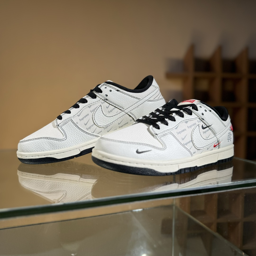 280 Nike SB Dunk Low 联名 奶白织布三小勾 低帮休闲板鞋 SC9207-424