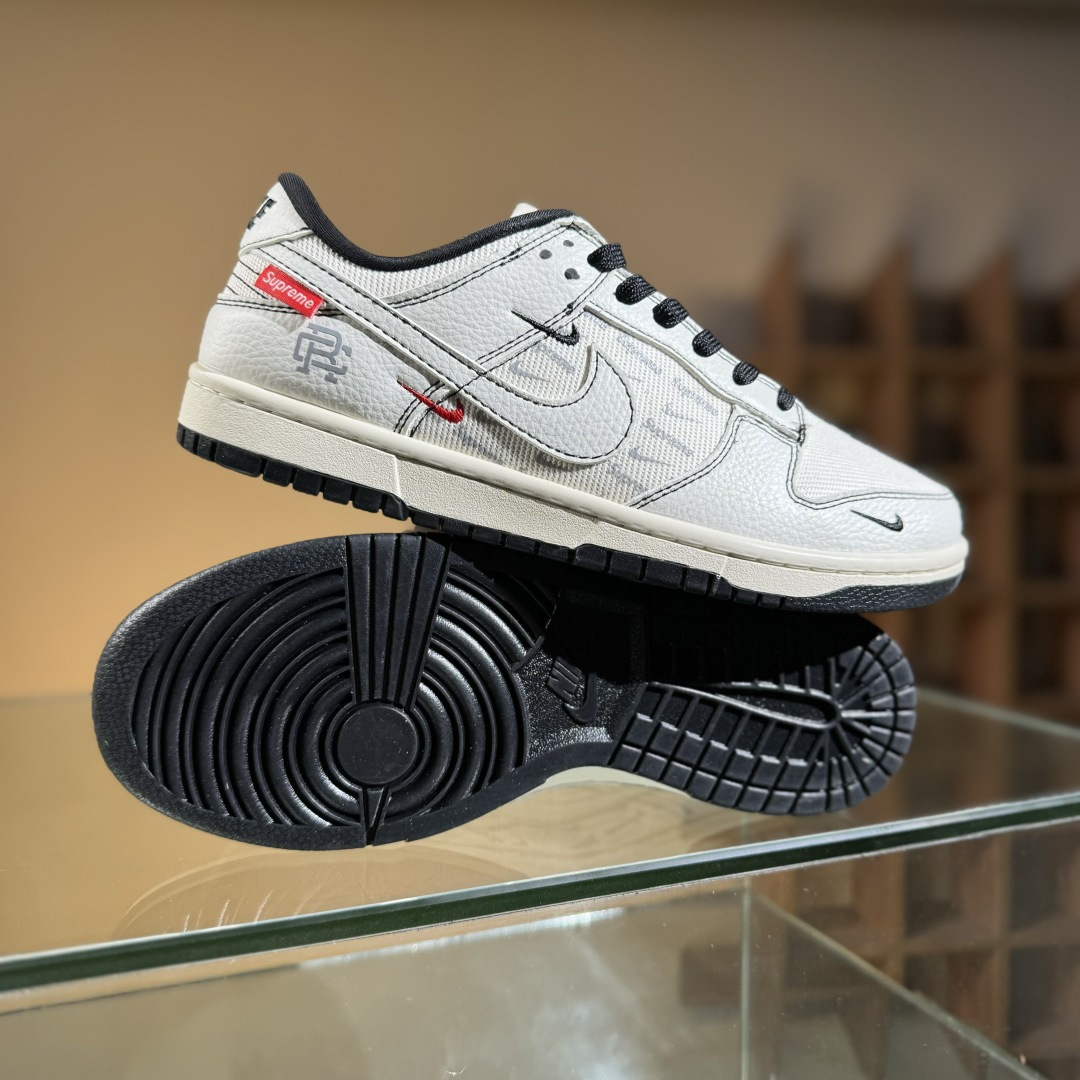 280 Nike SB Dunk Low 联名 奶白织布三小勾 低帮休闲板鞋 SC9207-424