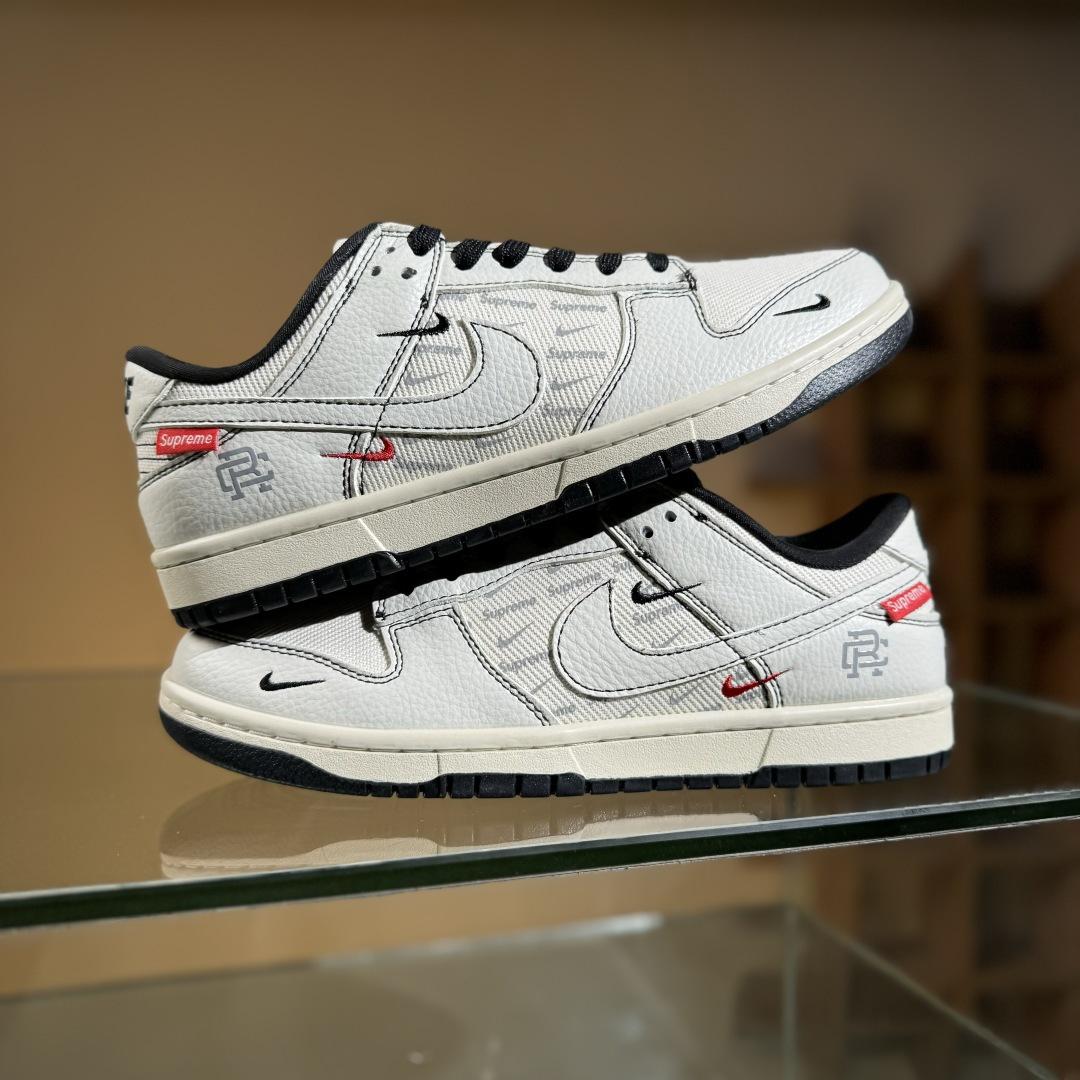 280 Nike SB Dunk Low 联名 奶白织布三小勾 低帮休闲板鞋 SC9207-424