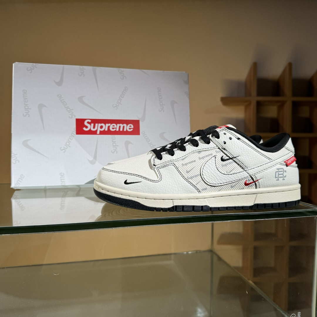 280 Nike SB Dunk Low 联名 奶白织布三小勾 低帮休闲板鞋 SC9207-424