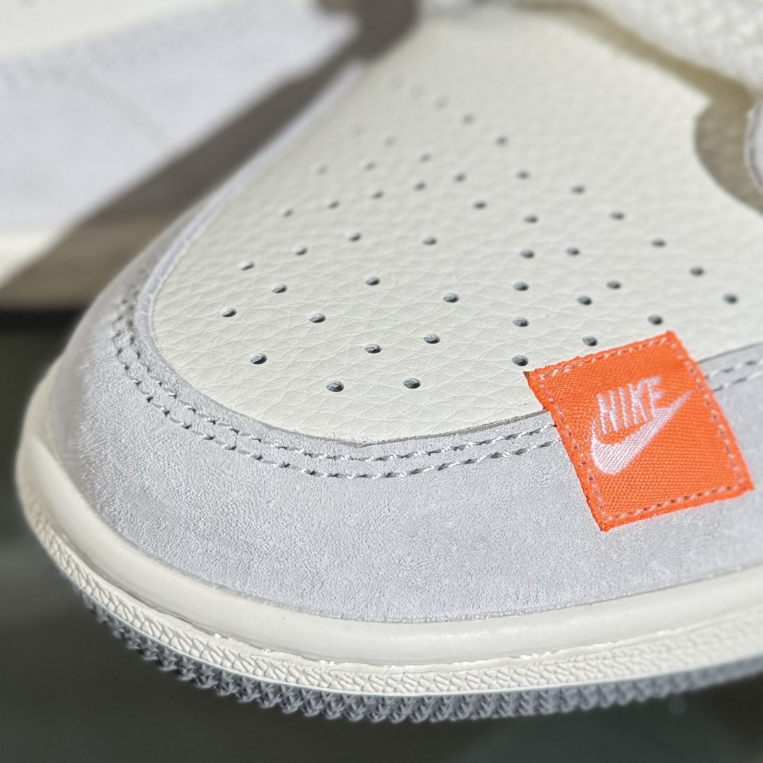 280 Air Jordan 1 Low AJ1 乔1 斯图西联名 红标米灰猪八 高端定制 低帮复古篮球鞋 YX5066-305