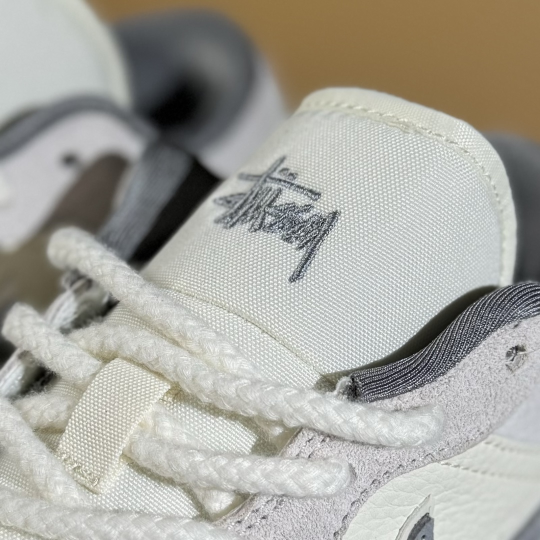 280 Air Jordan 1 Low AJ1 乔1 斯图西联名 红标米灰猪八 高端定制 低帮复古篮球鞋 YX5066-305