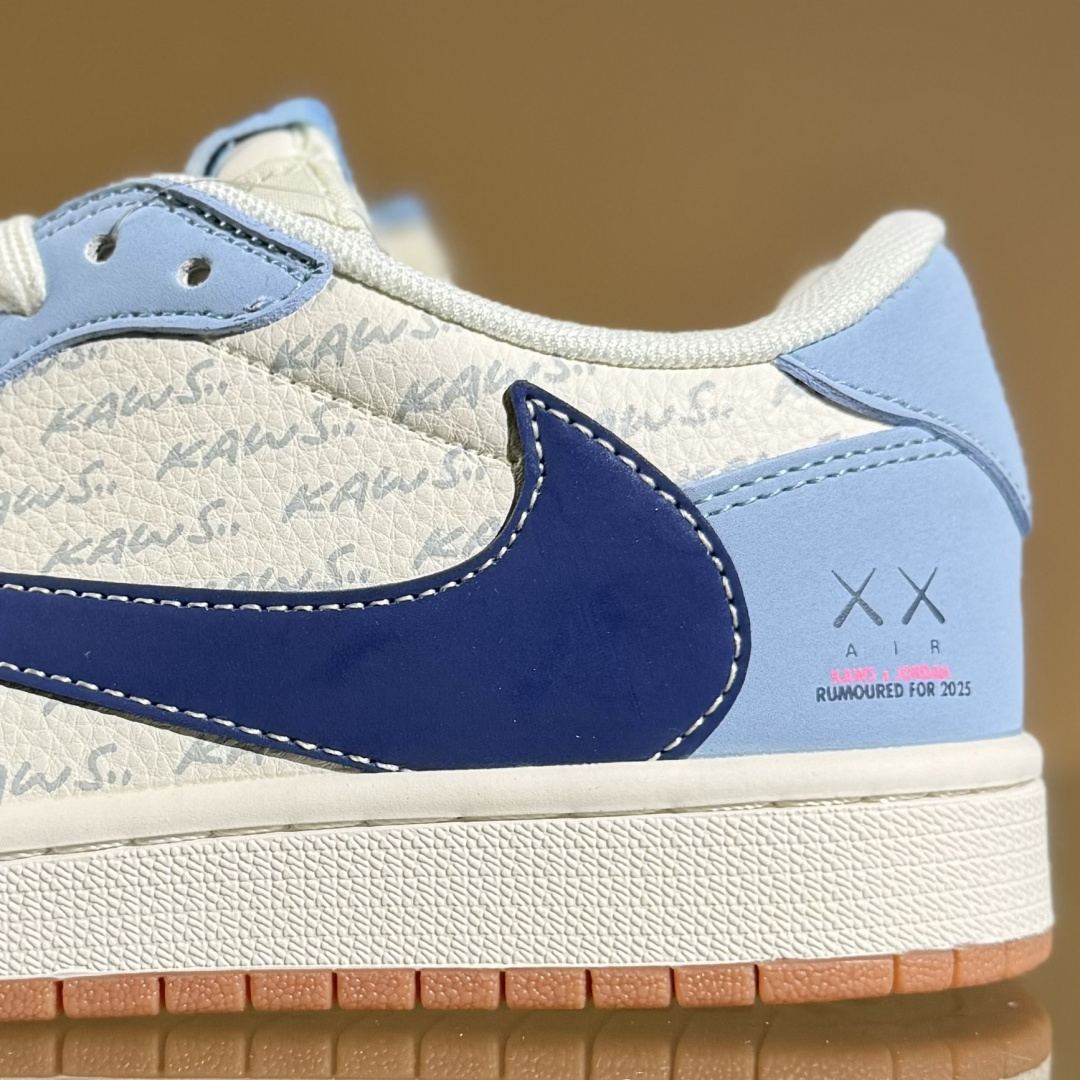 280 Travis Scott x Fragment Design x Air Jordan 1 Low OG SP AJ1 乔1 Kaws联名 双蓝生胶 低帮文化休闲板鞋 ZH2598-164