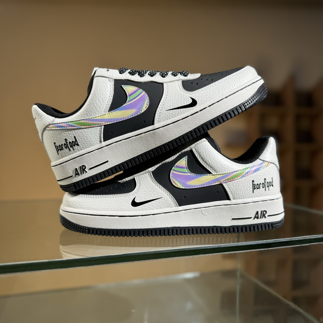 260 Nike Air Force 1'07 Low Fod联名 白灰七彩勾 空军一号低帮休闲板鞋 LW9279-011