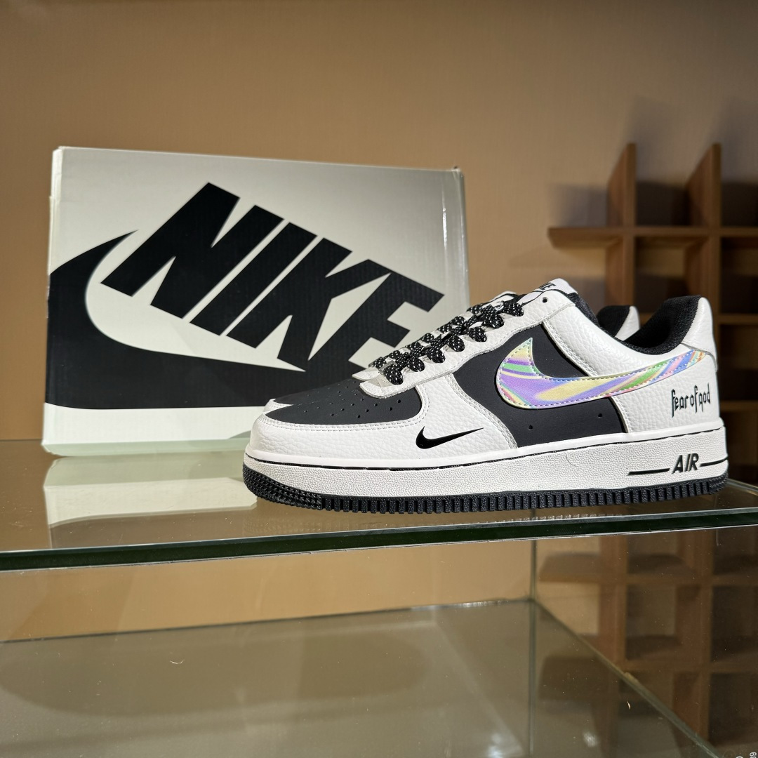 260 Nike Air Force 1'07 Low Fod联名 白灰七彩勾 空军一号低帮休闲板鞋 LW9279-011