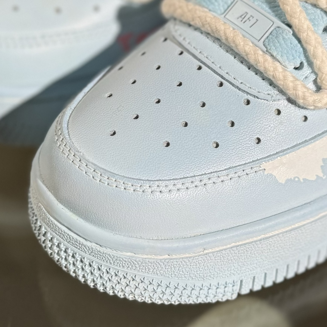 260 Nike Air Force 1'07 Low ”Purple Butterfly” 手绘涂鸦 粉蓝蛛心 空军一号低帮休闲运动板鞋 QX2032-707