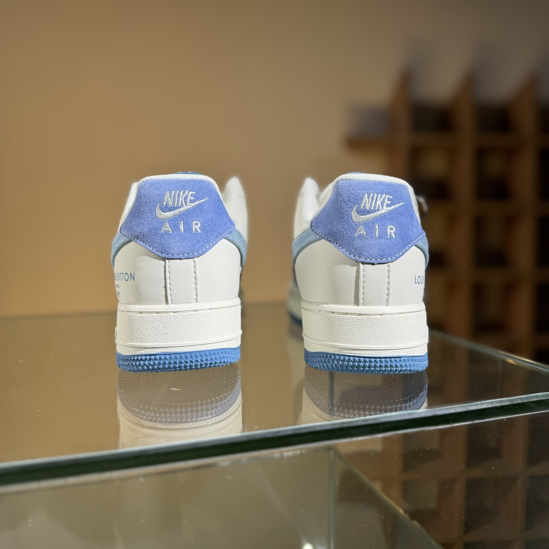 260 Nike Air Force 1'07 Low LV联名 蓝布勾 空军一号低帮休闲板鞋 DF0188-068