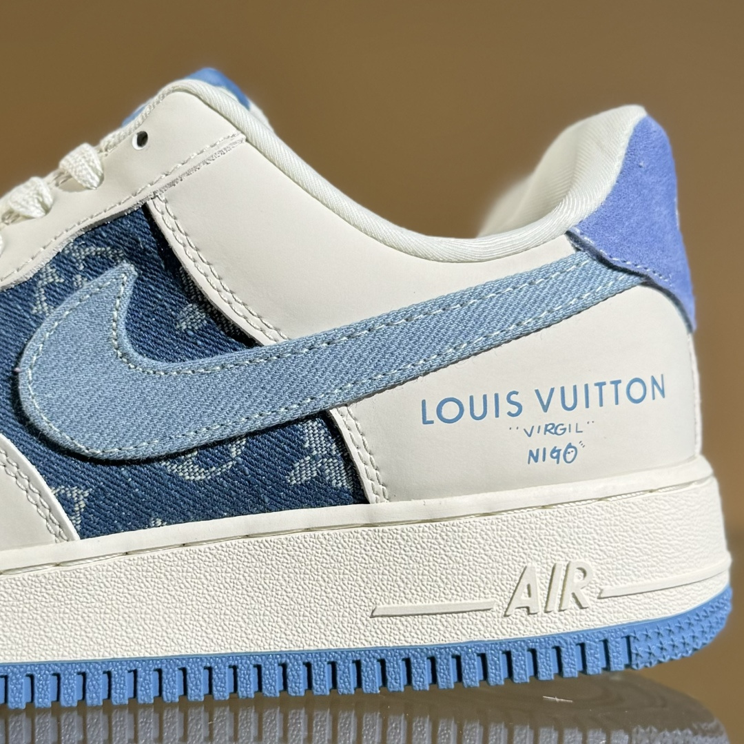 260 Nike Air Force 1'07 Low LV联名 蓝布勾 空军一号低帮休闲板鞋 DF0188-068