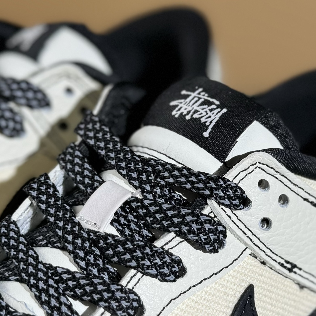 280 Nike SB Dunk Low 斯图西联名 黑白织布 周年高端定制 低帮休闲板鞋 SC9207-425
