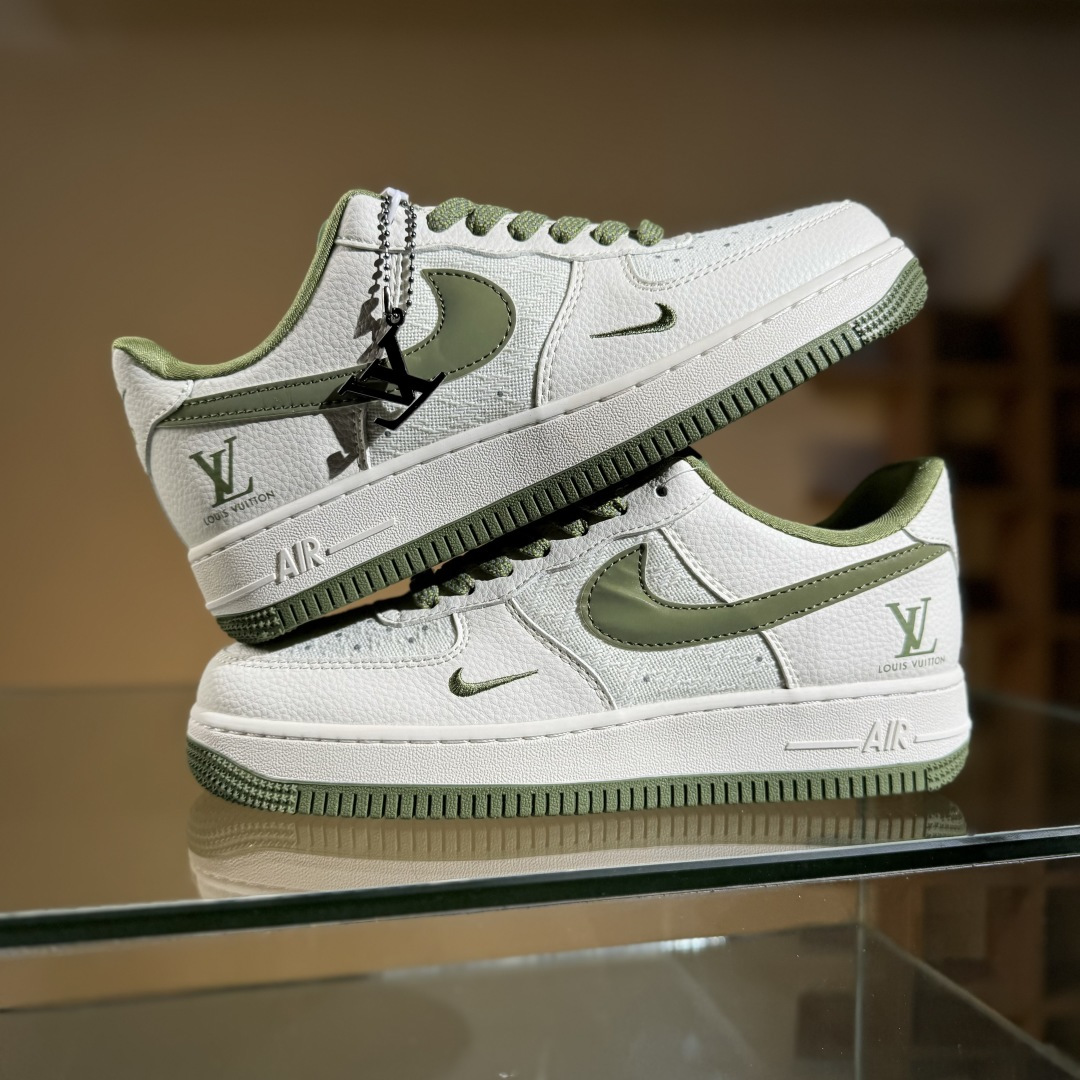 260 Nike Air Force 1'07 Low LV联名 亚麻米绿勾 空军一号低帮休闲板鞋 XX3168-192