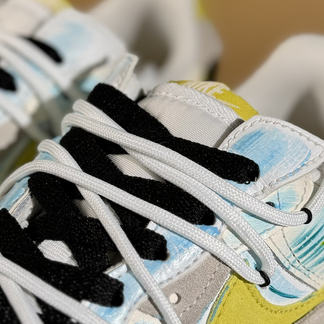 260 Nike Air Force 1'07 Low ”Y B Stars” 手绘涂鸦 黄蓝星星 空军一号低帮休闲板鞋 DV6984-011