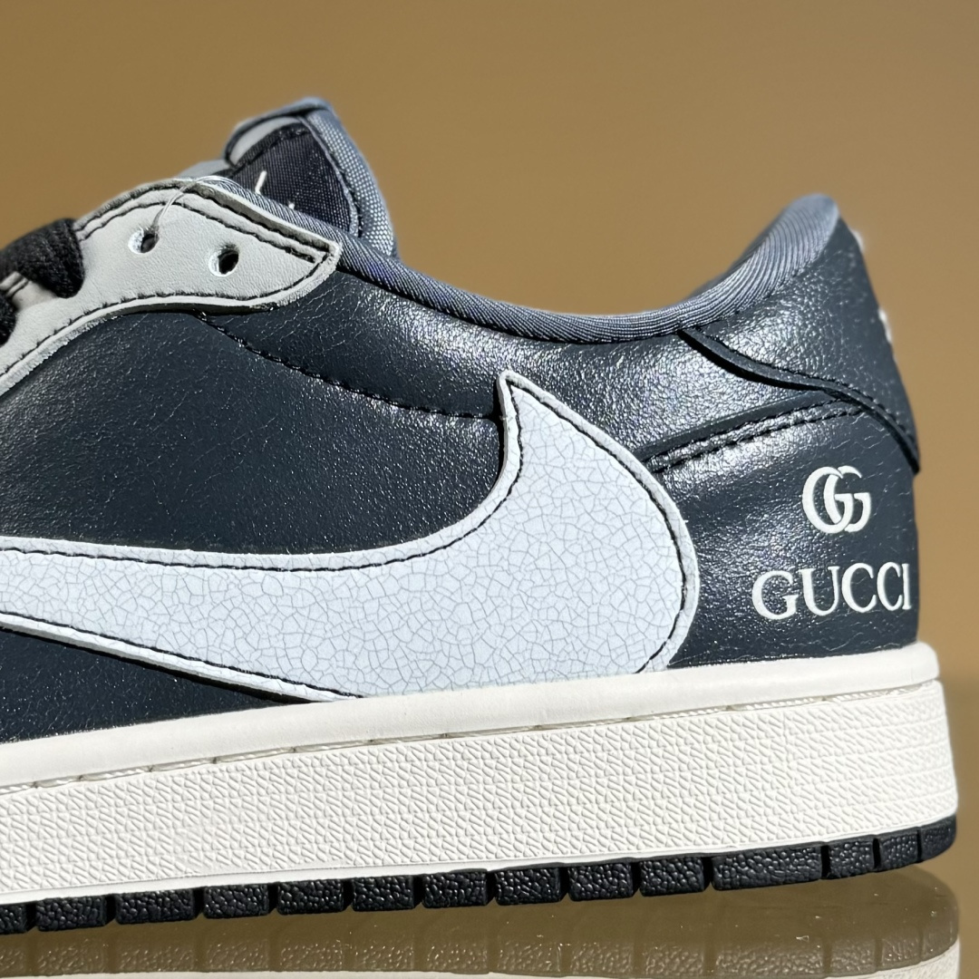 260 Travis Scott x Nike Air Jordan 1 Low x GUCCI Air Jordan 1 Low 反转黑灰小勾倒钩 XD0798-304