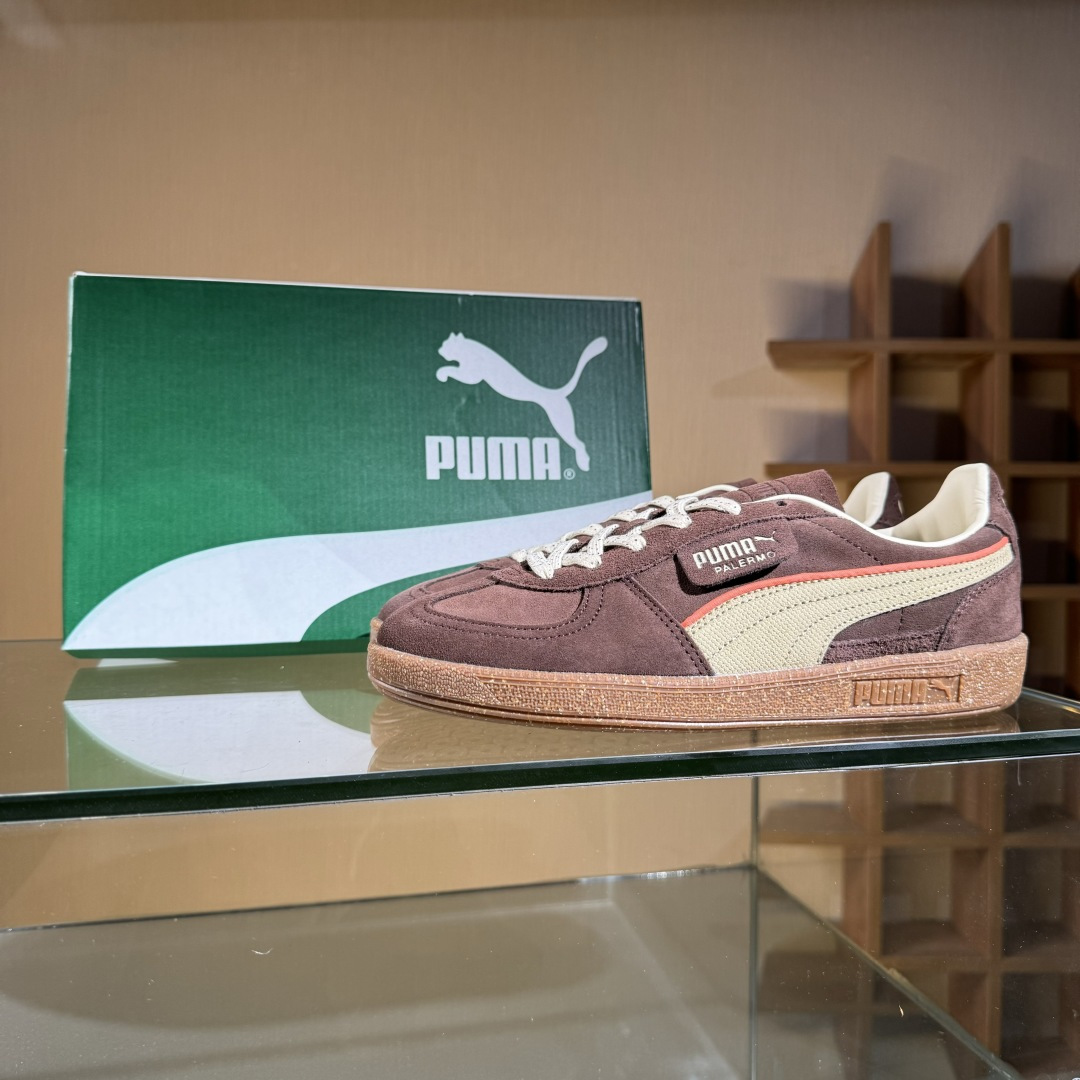 150 Puma彪马 Palermo 棕色 舒适百搭低帮德训板鞋 398382-02