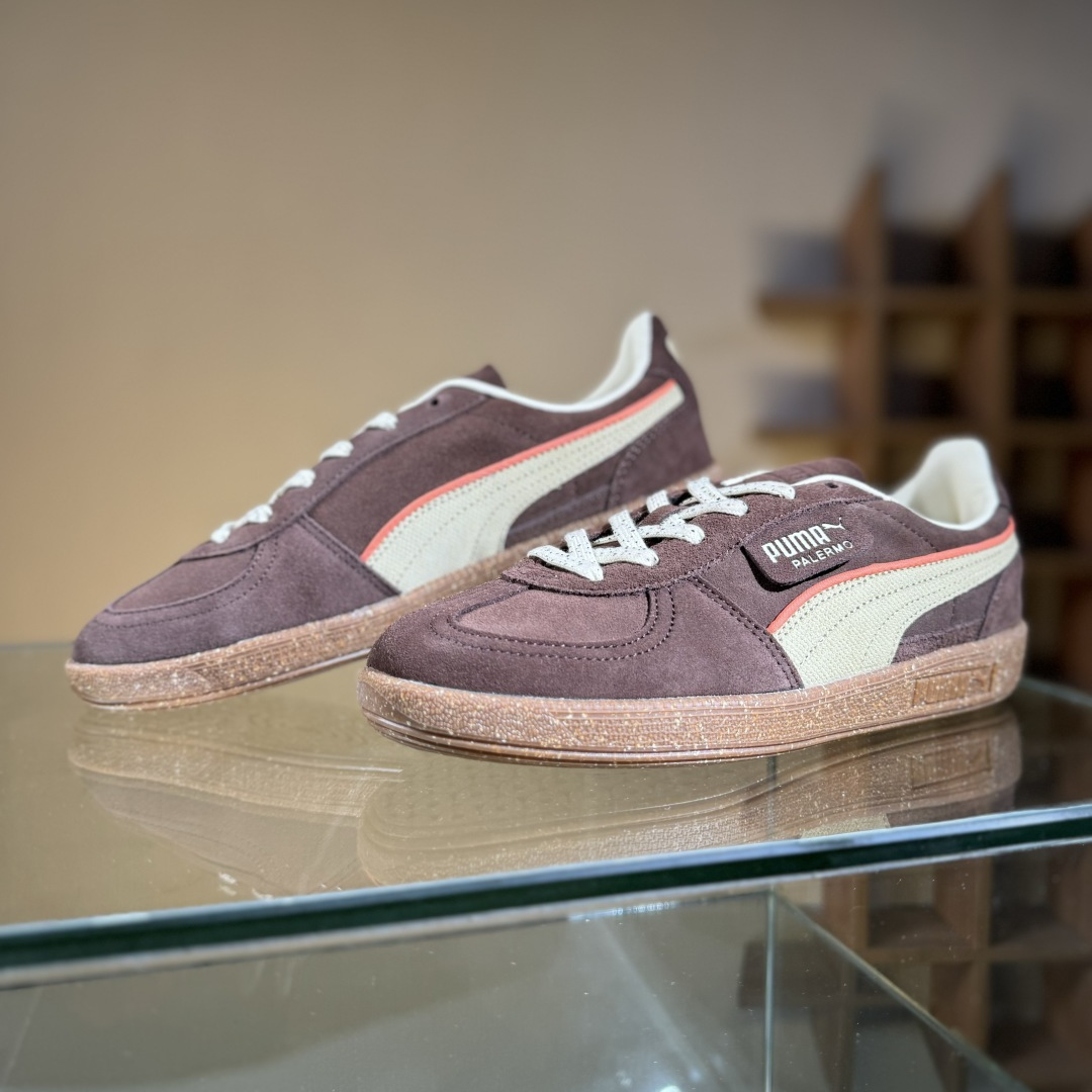 150 Puma彪马 Palermo 棕色 舒适百搭低帮德训板鞋 398382-02