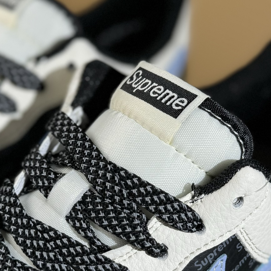 260 Nike Air Force 1'07 Low Supreme联名 米蓝灰英文 空军一号低帮休闲板鞋 ZH2598-311