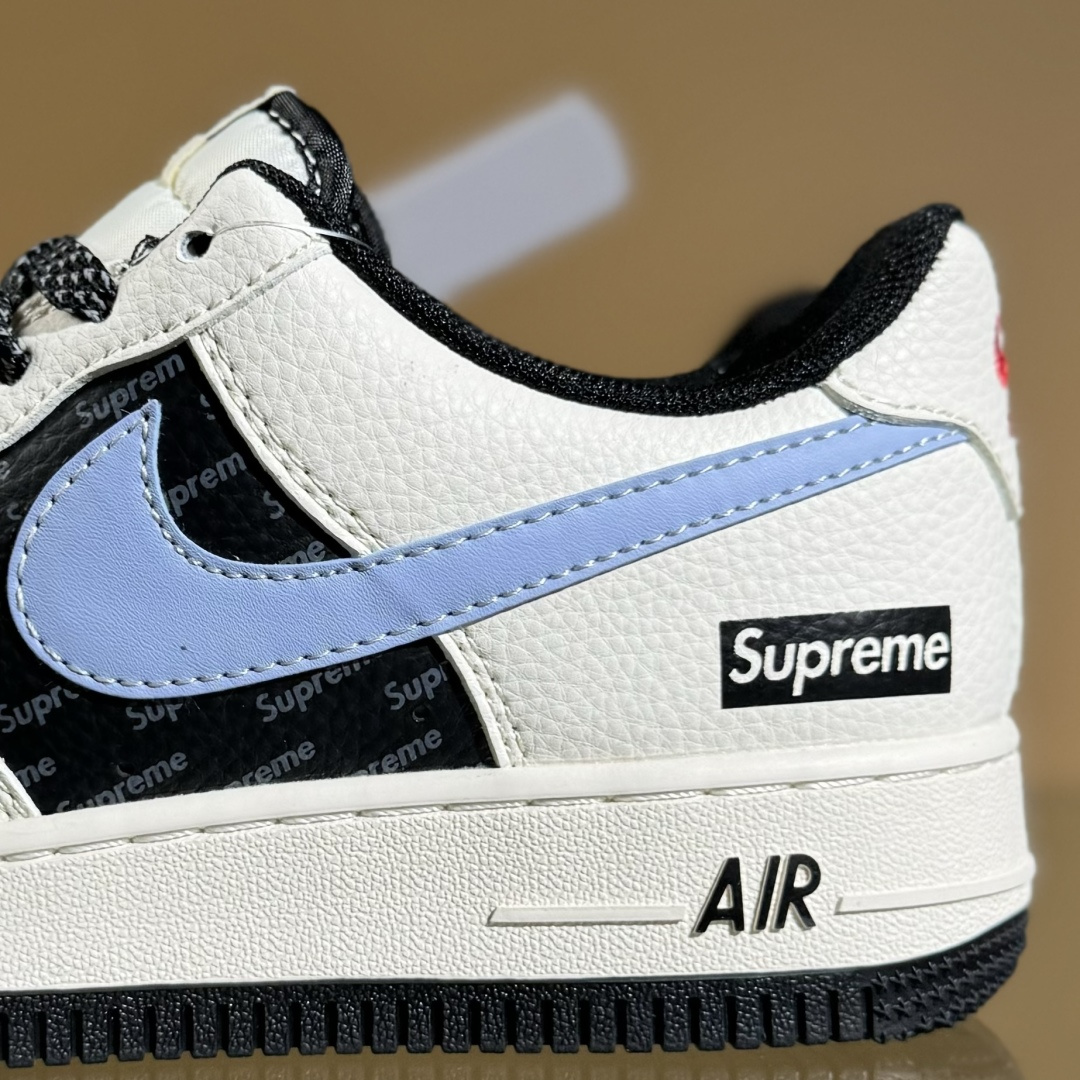 260 Nike Air Force 1'07 Low Supreme联名 米蓝灰英文 空军一号低帮休闲板鞋 ZH2598-311