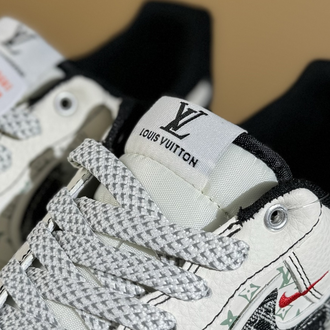 260 Nike Air Force 1'07 Low LV联名 双拼黑牛仔 空军一号低帮休闲板鞋 YX5066-341