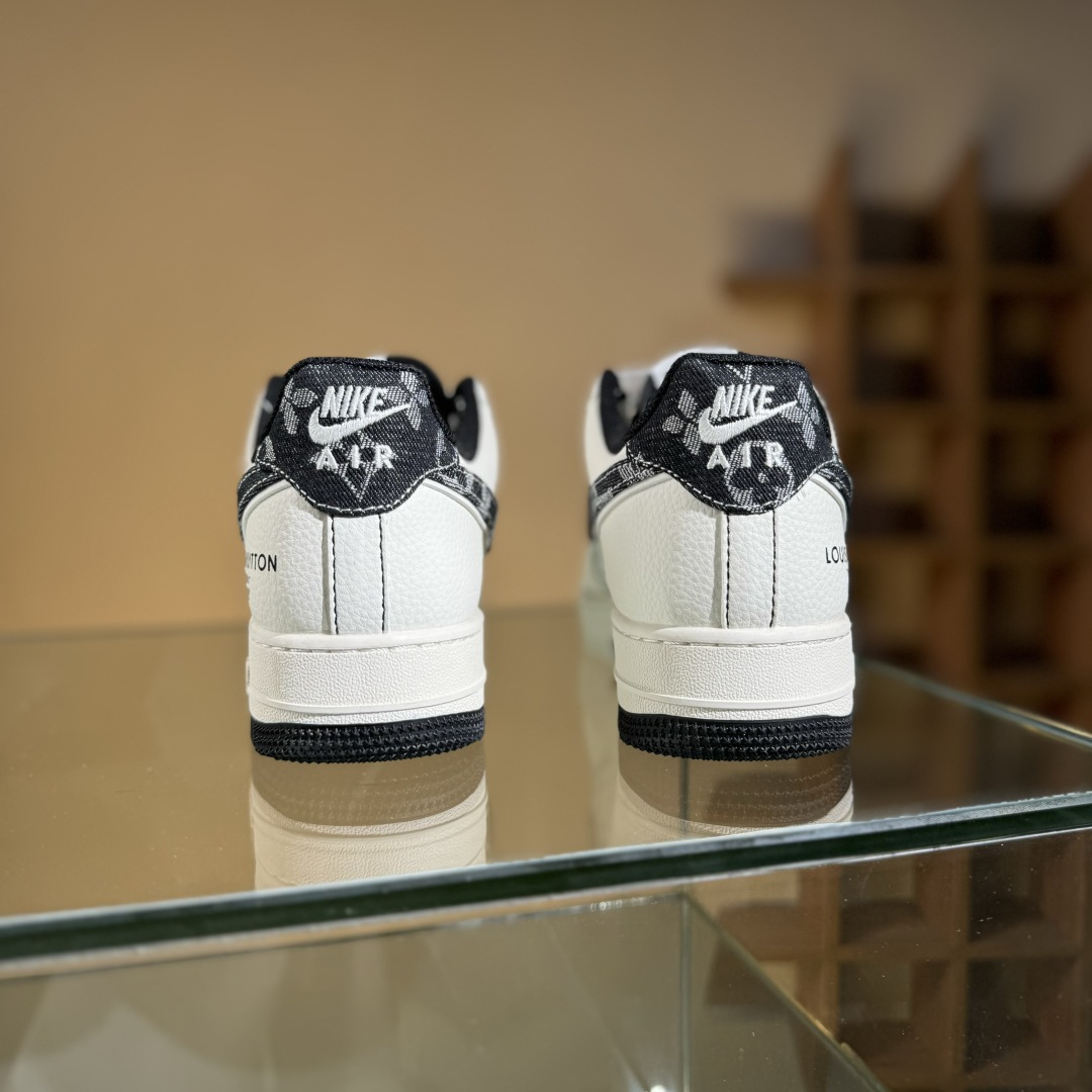 260 Nike Air Force 1'07 Low LV联名 双拼黑牛仔 空军一号低帮休闲板鞋 YX5066-341