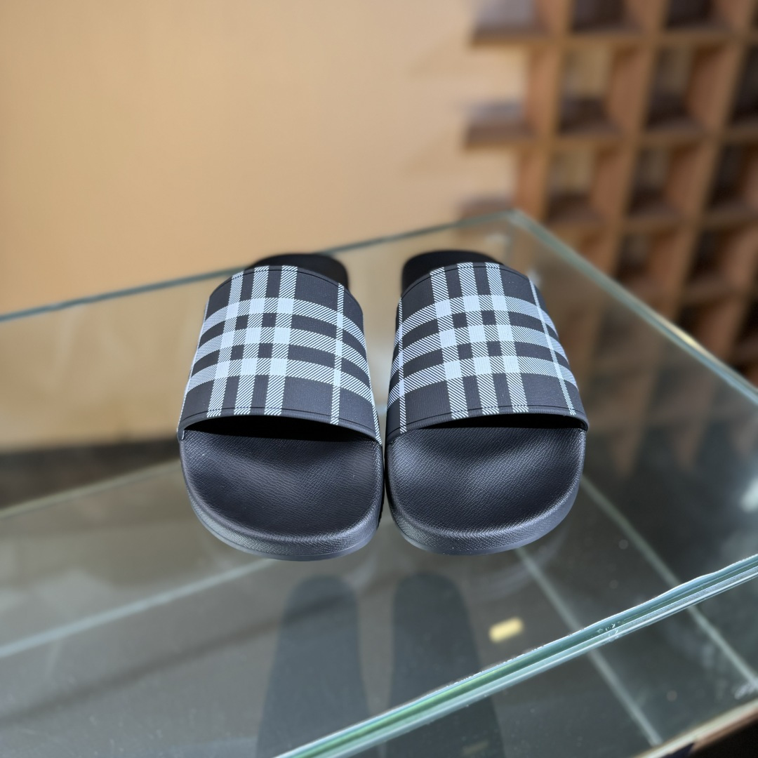 200 Burberry巴宝莉拖鞋夏季新款经典格纹拖鞋Vintage复古格纹拖鞋