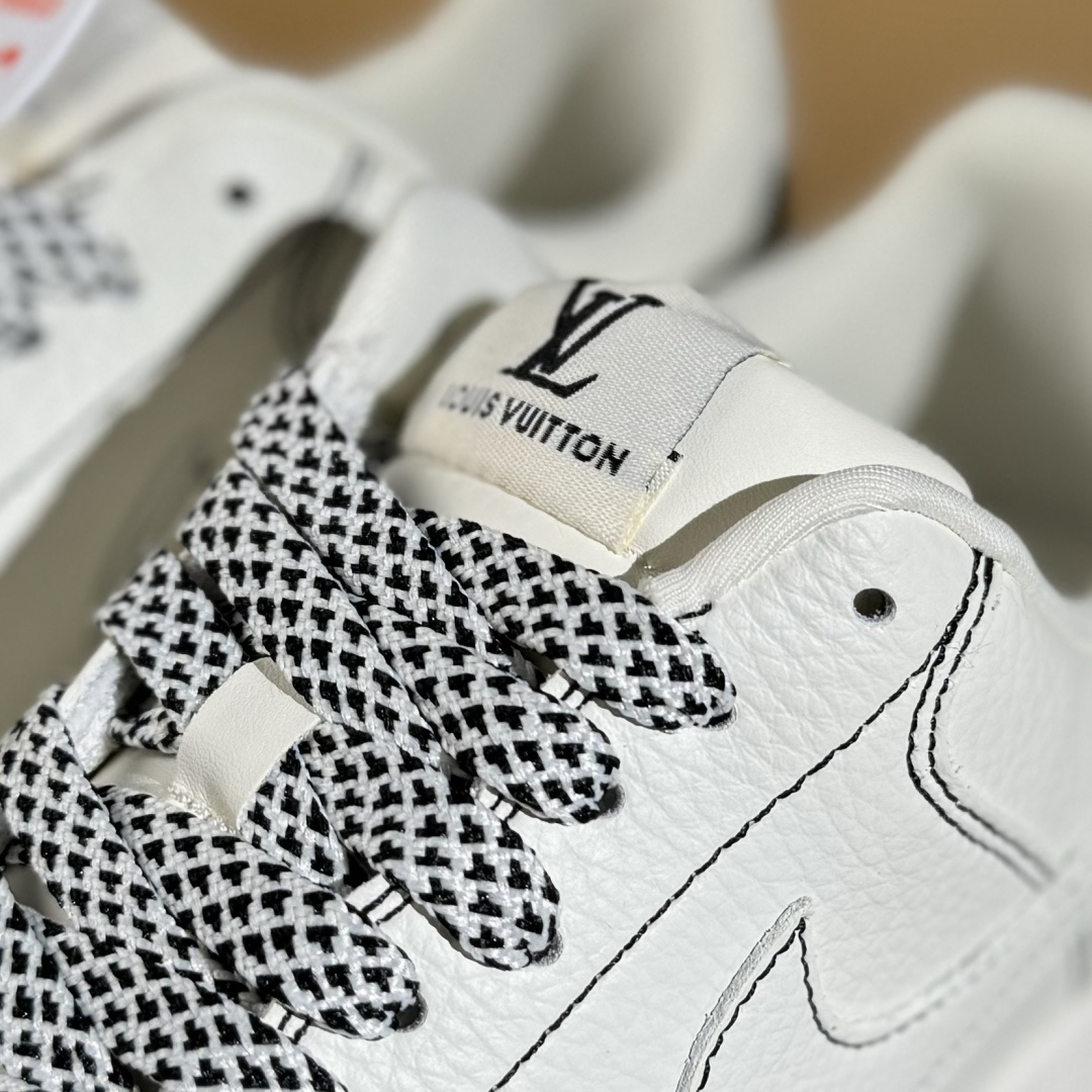 260 Nike Air Force 1 Low 07 x Louis Vuitton 白黑小勾满天星 CS5288-016