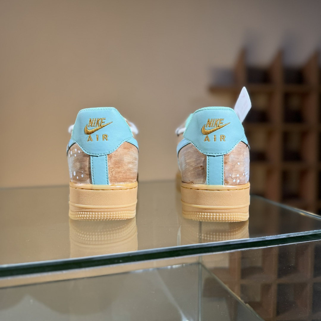 260 Nike Air Force 1'07 Low ”Mint Bubble” 手绘涂鸦 薄荷气泡 空军一号低帮休闲板鞋 XC2351-505