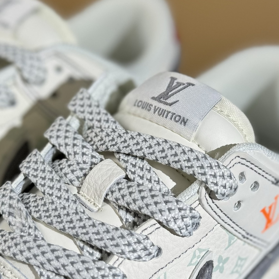 280 Nike SB Dunk Low LV 灰勾底红尾 周年高端定制 低帮休闲板鞋 YX5066-360