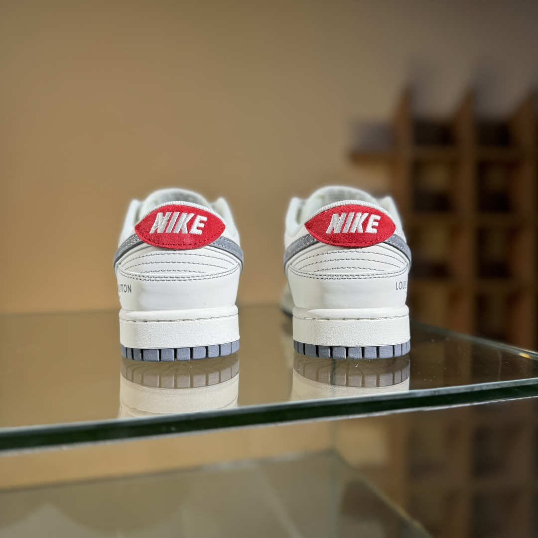 280 Nike SB Dunk Low LV 灰勾底红尾 周年高端定制 低帮休闲板鞋 YX5066-360