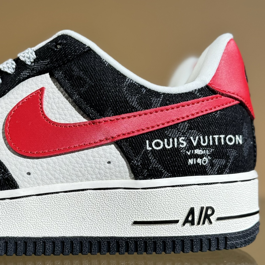 260 Nike Air Force 1'07 Low LV联名 白红黑牛仔 空军一号低帮休闲板鞋 ZD1988-002-Chinese UA Cheap High Quatity Brand Clothes Bags handbags Sneakers wholesale wholesaler seller from China Factory suppliers Fashion Clothing Shoes best Quality Beautiful Price 260 Nike Air Force 1'07 Low LV联名 白红黑牛仔 空军一号低帮休闲板鞋 ZD1988-002