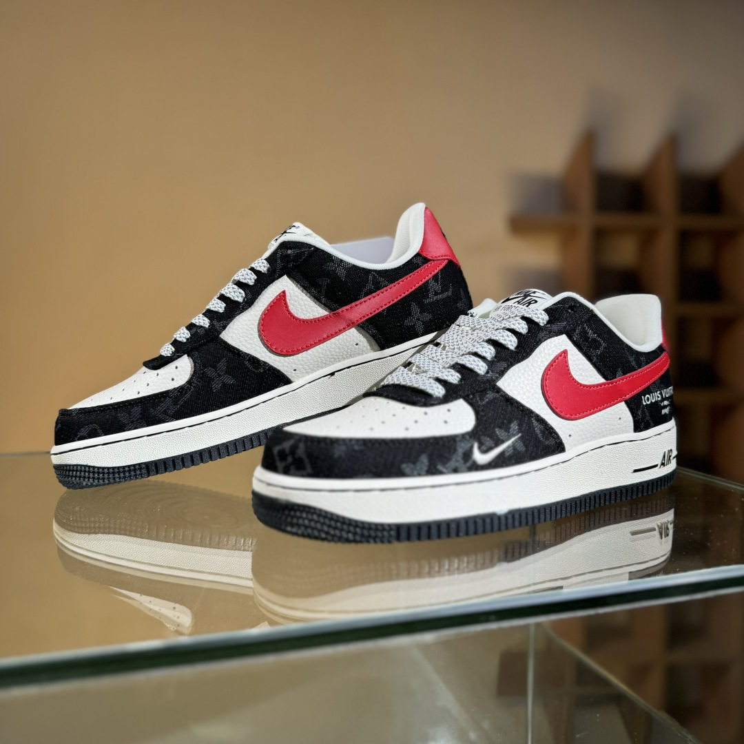 260 Nike Air Force 1'07 Low LV联名 白红黑牛仔 空军一号低帮休闲板鞋 ZD1988-002-Chinese UA Cheap High Quatity Brand Clothes Bags handbags Sneakers wholesale wholesaler seller from China Factory suppliers Fashion Clothing Shoes best Quality Beautiful Price 260 Nike Air Force 1'07 Low LV联名 白红黑牛仔 空军一号低帮休闲板鞋 ZD1988-002