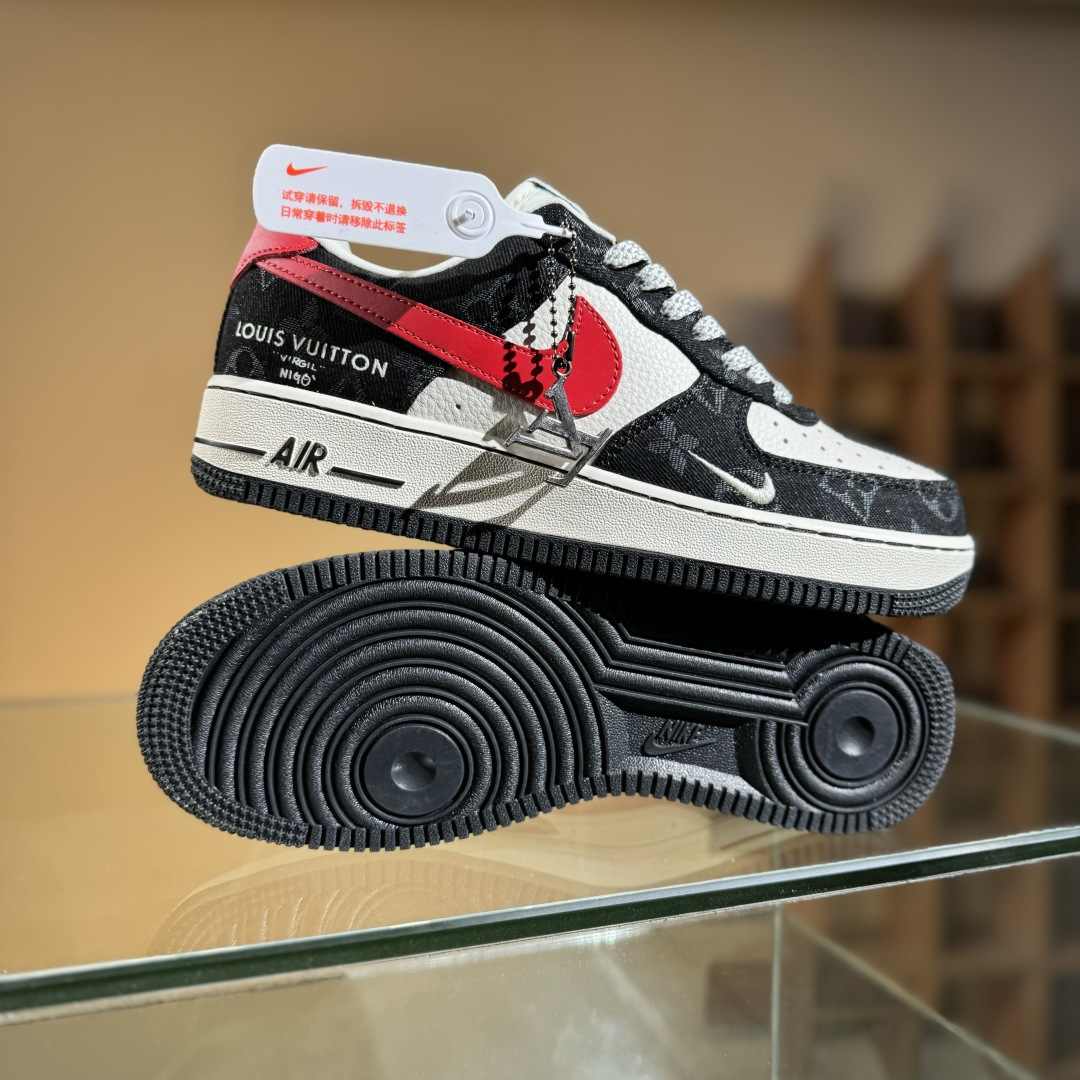 260 Nike Air Force 1'07 Low LV联名 白红黑牛仔 空军一号低帮休闲板鞋 ZD1988-002-Chinese UA Cheap High Quatity Brand Clothes Bags handbags Sneakers wholesale wholesaler seller from China Factory suppliers Fashion Clothing Shoes best Quality Beautiful Price 260 Nike Air Force 1'07 Low LV联名 白红黑牛仔 空军一号低帮休闲板鞋 ZD1988-002