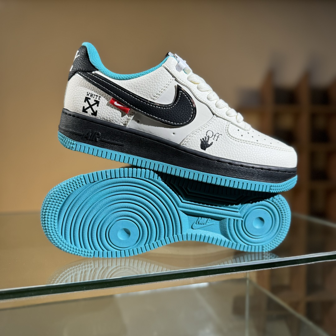 260 Nike Air Force 1'07 Low 联名 黑蓝双拼米黑 空军一号低帮休闲板鞋 QW5836-003-Chinese UA Cheap High Quatity Brand Clothes Bags handbags Sneakers wholesale wholesaler seller from China Factory suppliers Fashion Clothing Shoes best Quality Beautiful Price 260 Nike Air Force 1'07 Low 联名 黑蓝双拼米黑 空军一号低帮休闲板鞋 QW5836-003