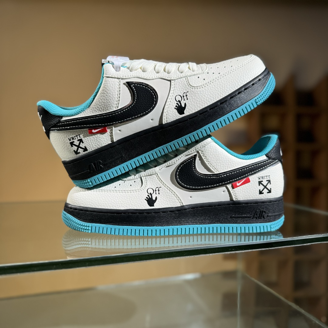 260 Nike Air Force 1'07 Low 联名 黑蓝双拼米黑 空军一号低帮休闲板鞋 QW5836-003-Chinese UA Cheap High Quatity Brand Clothes Bags handbags Sneakers wholesale wholesaler seller from China Factory suppliers Fashion Clothing Shoes best Quality Beautiful Price 260 Nike Air Force 1'07 Low 联名 黑蓝双拼米黑 空军一号低帮休闲板鞋 QW5836-003