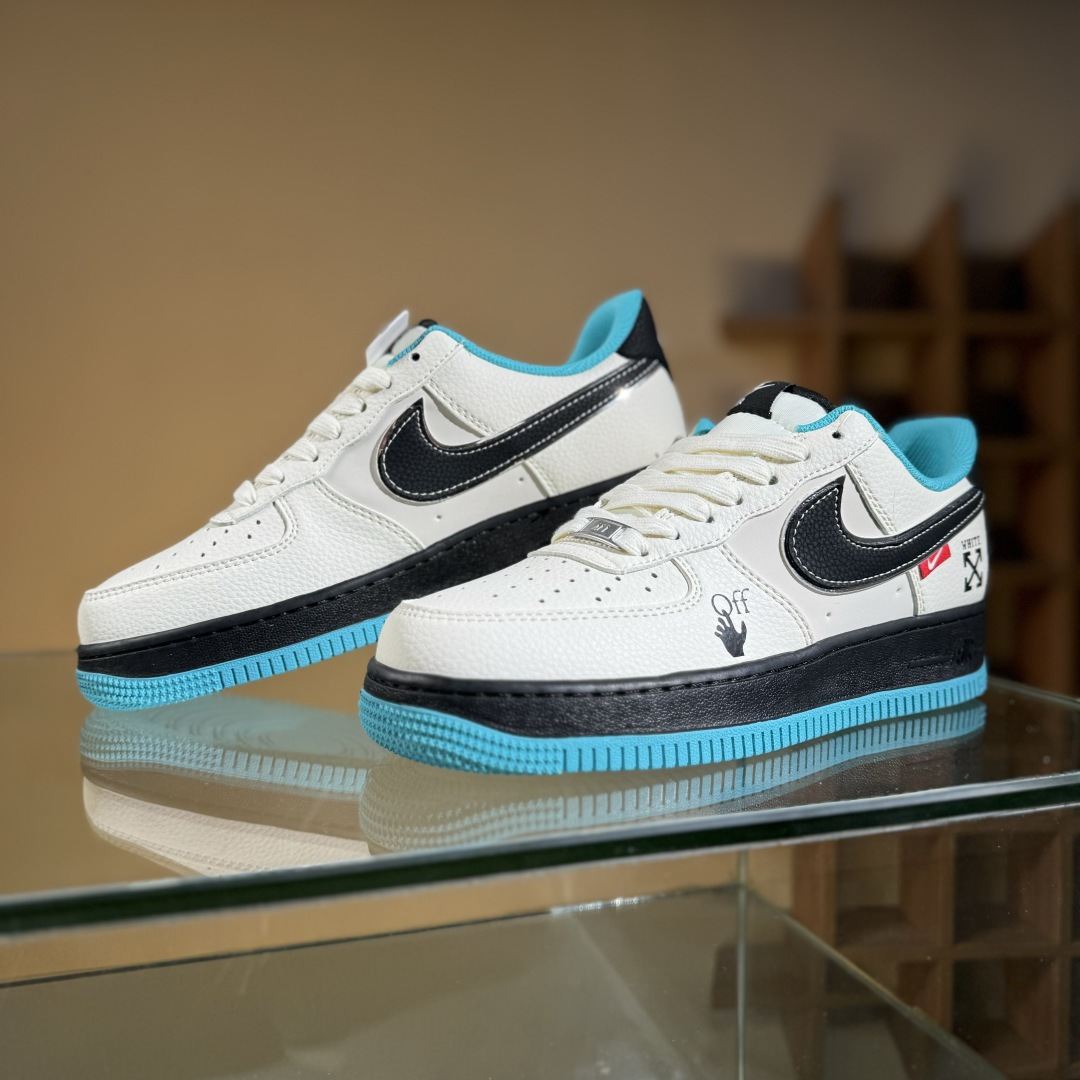 260 Nike Air Force 1'07 Low 联名 黑蓝双拼米黑 空军一号低帮休闲板鞋 QW5836-003-Chinese UA Cheap High Quatity Brand Clothes Bags handbags Sneakers wholesale wholesaler seller from China Factory suppliers Fashion Clothing Shoes best Quality Beautiful Price 260 Nike Air Force 1'07 Low 联名 黑蓝双拼米黑 空军一号低帮休闲板鞋 QW5836-003
