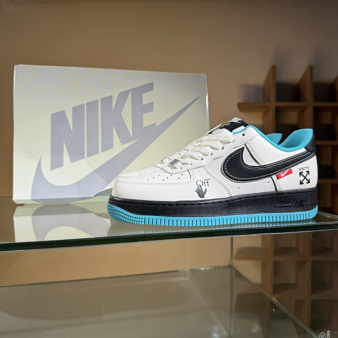 260 Nike Air Force 1'07 Low 联名 黑蓝双拼米黑 空军一号低帮休闲板鞋 QW5836-003-Chinese UA Cheap High Quatity Brand Clothes Bags handbags Sneakers wholesale wholesaler seller from China Factory suppliers Fashion Clothing Shoes best Quality Beautiful Price 260 Nike Air Force 1'07 Low 联名 黑蓝双拼米黑 空军一号低帮休闲板鞋 QW5836-003