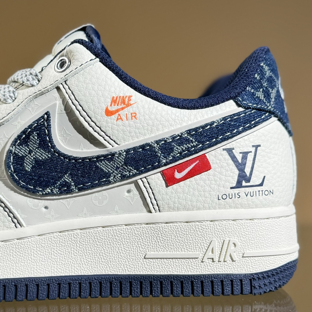 260 Nike Air Force 1'07 Low LV联名 黑线蓝牛仔 空军一号低帮休闲板鞋 YX5066-345