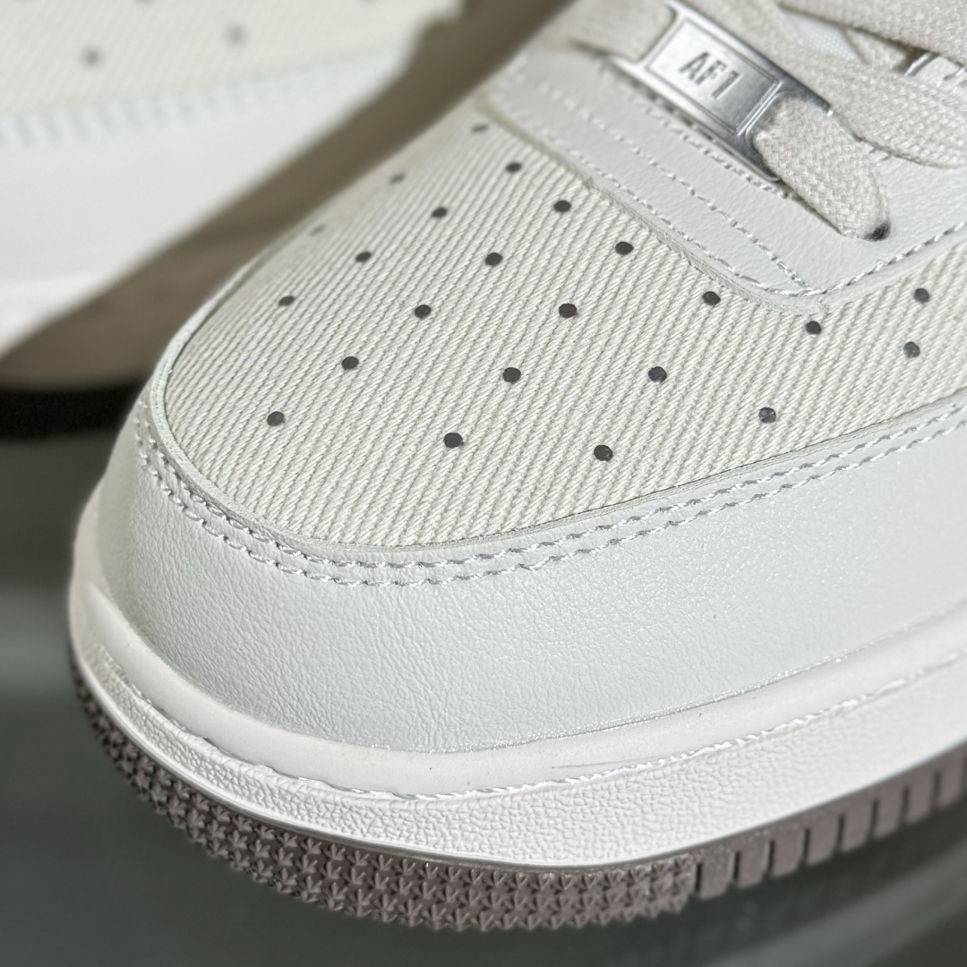 260 Nike Air Force 1'07 Low LV联名 网面拼接米棕 空军一号低帮休闲板鞋 QW5836-004