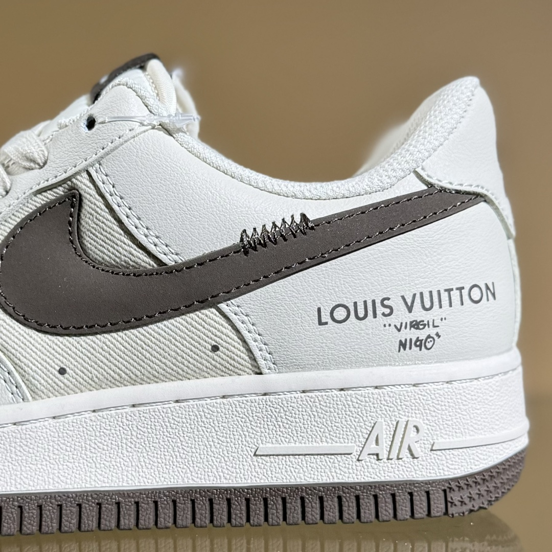 260 Nike Air Force 1'07 Low LV联名 网面拼接米棕 空军一号低帮休闲板鞋 QW5836-004