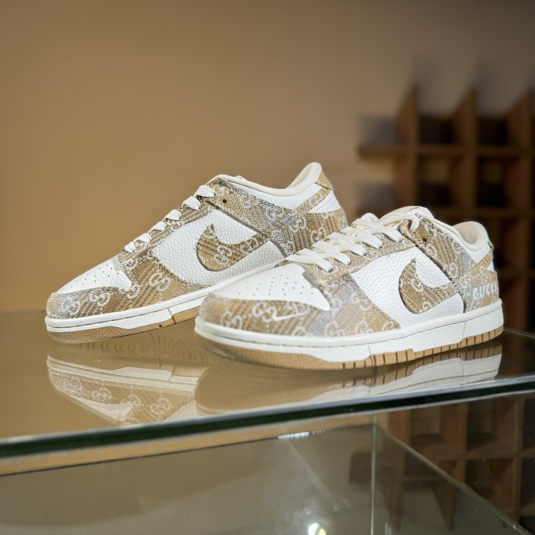 280 Nike SB Dunk Low 古驰联名 卡其灰牛仔 周年高端定制 低帮休闲板鞋 SC9207-421