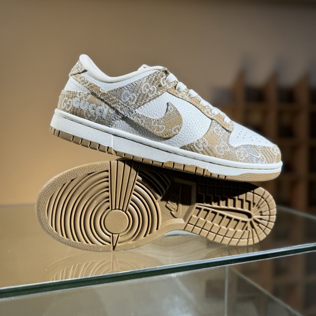 280 Nike SB Dunk Low 古驰联名 卡其灰牛仔 周年高端定制 低帮休闲板鞋 SC9207-421