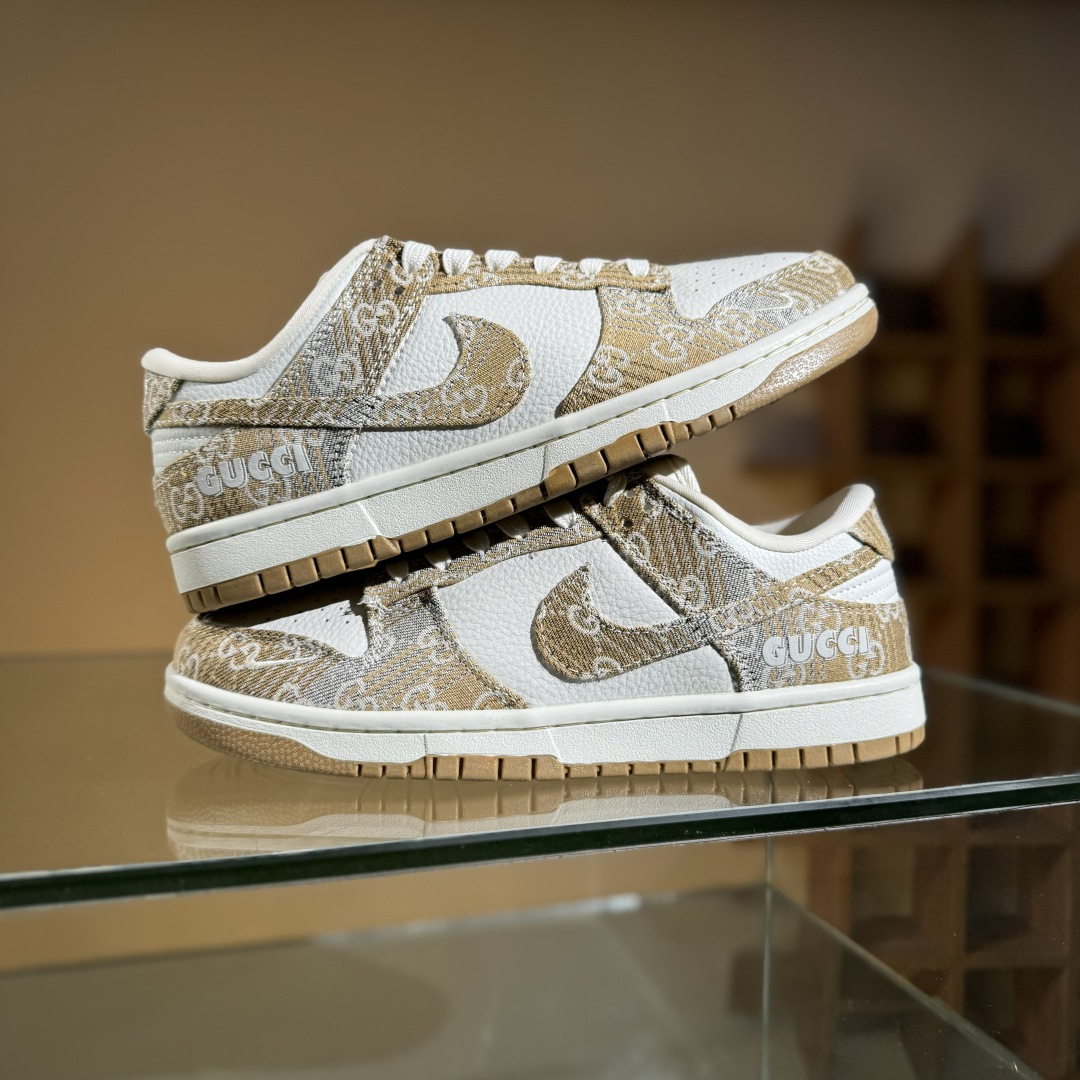 280 Nike SB Dunk Low 古驰联名 卡其灰牛仔 周年高端定制 低帮休闲板鞋 SC9207-421