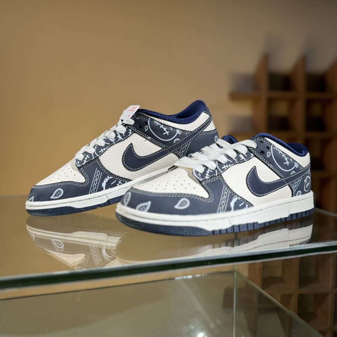 280 Nike SB Dunk Low 藏蓝鬼脸腰果花 周年高端定制 低帮休闲板鞋 KK1333-046