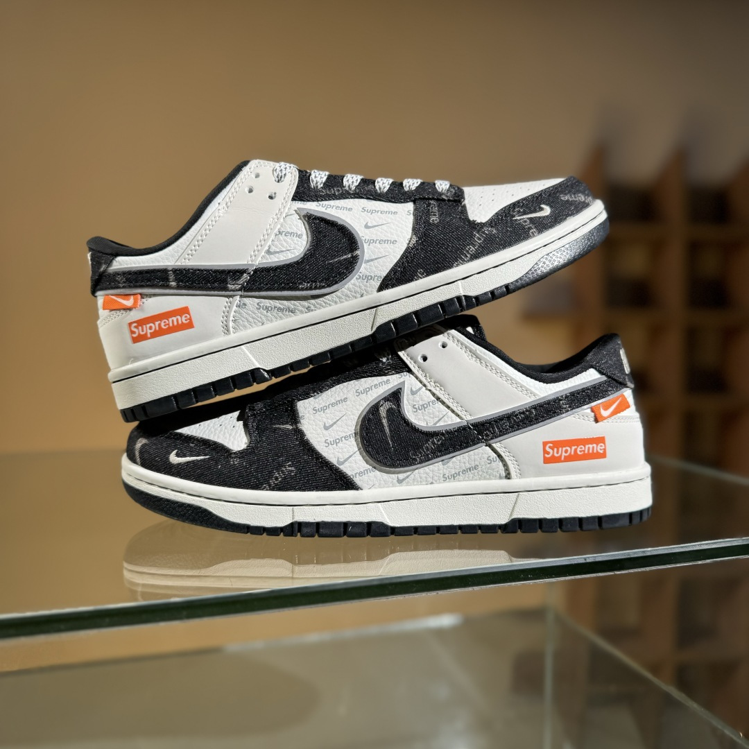 280 Nike SB Dunk Low Sup联名 黑牛仔 周年高端定制 低帮休闲板鞋 SC9207-414