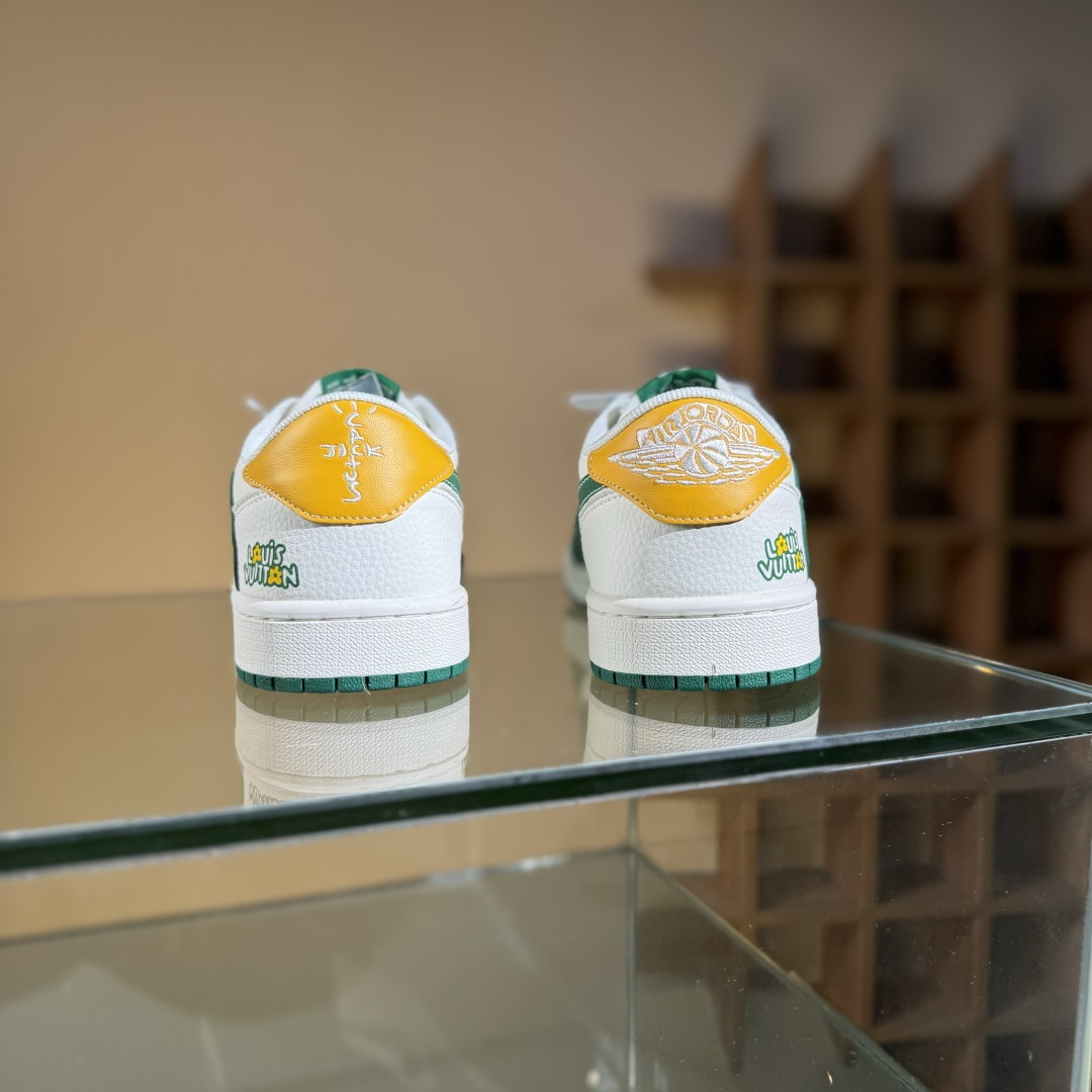280 Travis Scott x Fragment Design x Air Jordan 1 Low OG SP AJ1 乔1 LV联名 绿黄尾 低帮文化休闲板鞋 ZH2598-161-Chinese UA Cheap High Quatity Brand Clothes Bags handbags Sneakers wholesale wholesaler seller from China Factory suppliers Fashion Clothing Shoes best Quality Beautiful Price 280 Travis Scott x Fragment Design x Air Jordan 1 Low OG SP AJ1 乔1 LV联名 绿黄尾 低帮文化休闲板鞋 ZH2598-161